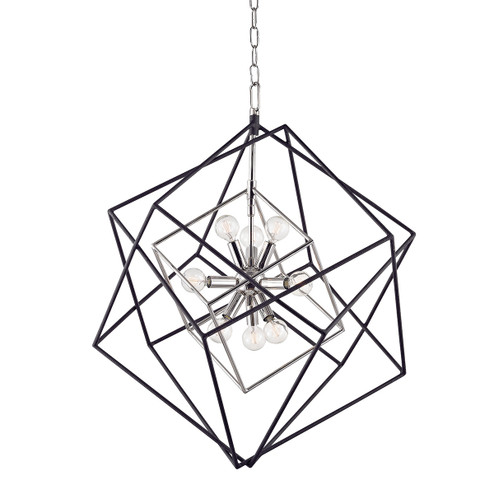 Roundout Nine Light Chandelier in Polished Nickel (70|1222-PN)