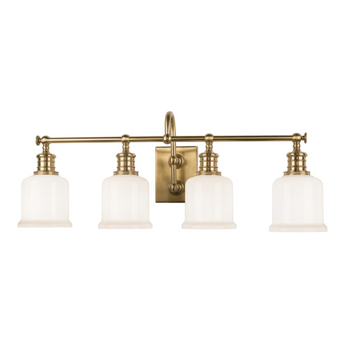 Keswick Four Light Bath Bracket in Aged Brass (70|1974-AGB)