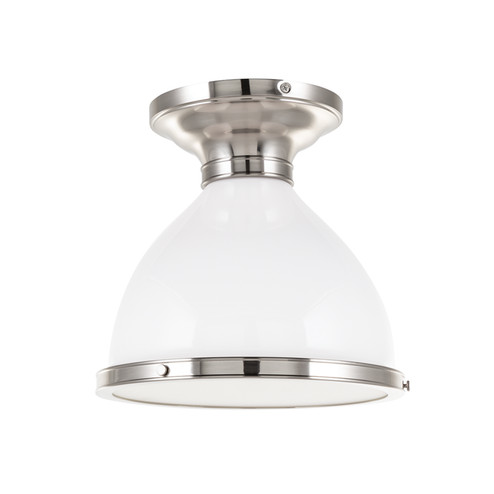 Randolph One Light Semi Flush Mount in Satin Nickel (70|2612-SN)