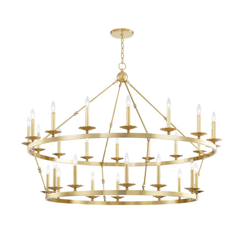 Allendale 28 Light Chandelier in Aged Brass (70|3228-AGB)