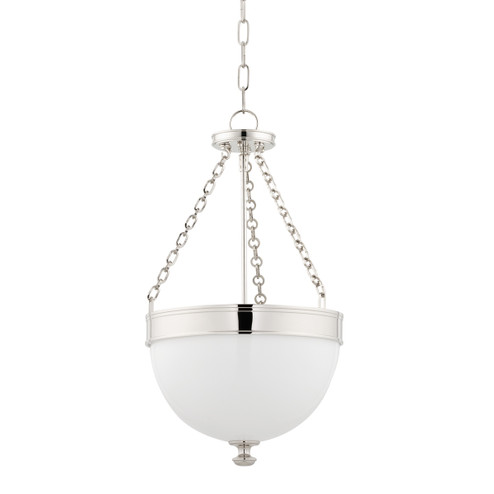 Barrington Three Light Pendant in Polished Nickel (70|324-PN)