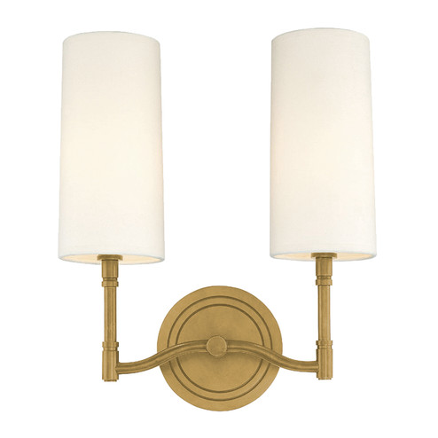 Dillon Two Light Wall Sconce in Aged Brass (70|362-AGB)