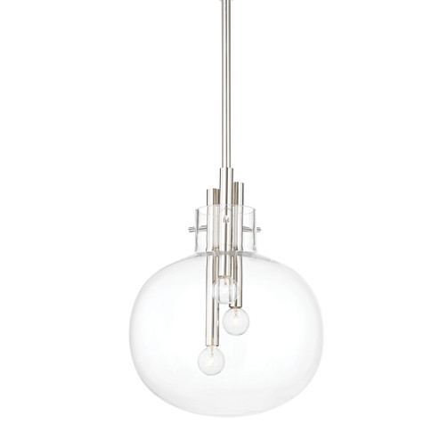 Hempstead Three Light Pendant in Polished Nickel (70|3914-PN)