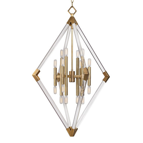 Lyons 16 Light Chandelier in Aged Brass (70|4630-AGB)