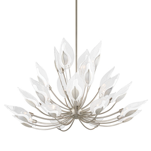 Blossom 28 Light Chandelier in Silver Leaf (70|4856-SL)