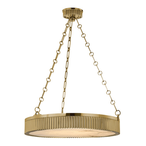 Lynden Five Light Pendant in Aged Brass (70|522-AGB)