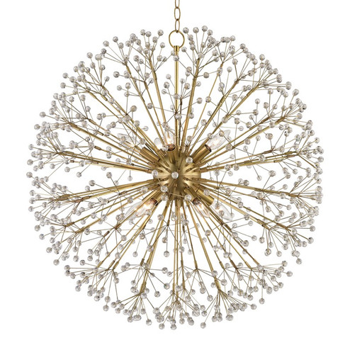 Dunkirk Ten Light Chandelier in Aged Brass (70|6030-AGB)