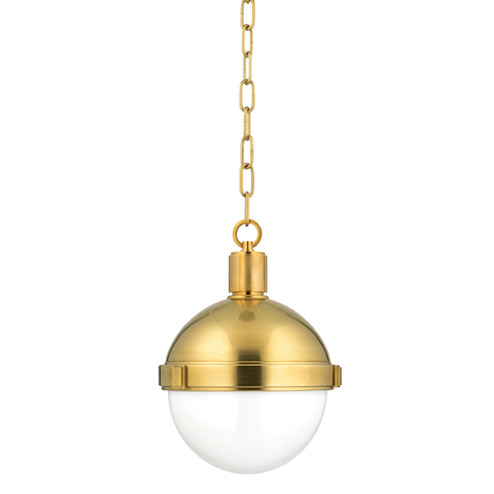 Lambert One Light Pendant in Aged Brass (70|609-AGB)