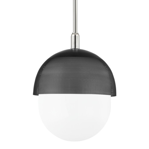 Nyack One Light Pendant in Polished Nickel/Black (70|6119-PN/BK)