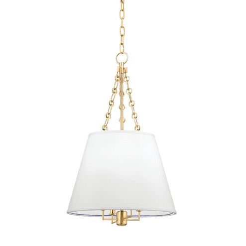 Burdett Four Light Pendant in Aged Brass (70|6415-AGB)