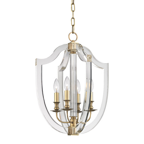 Arietta Four Light Pendant in Aged Brass (70|6516-AGB)