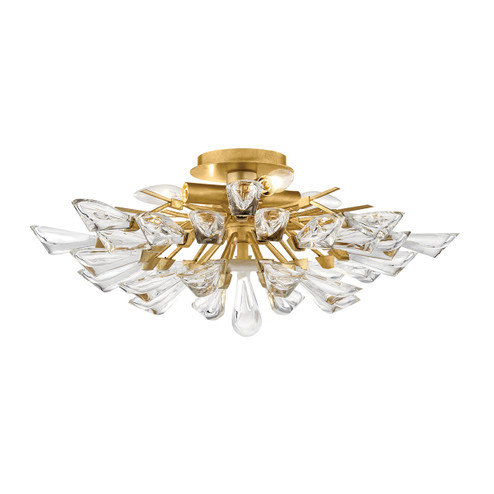 Tulip Four Light Semi Flush Mount in Gold Leaf (70|7223-GL) Tulip Four Light Semi Flush Mount in Gold Leaf (70|7223-GL)