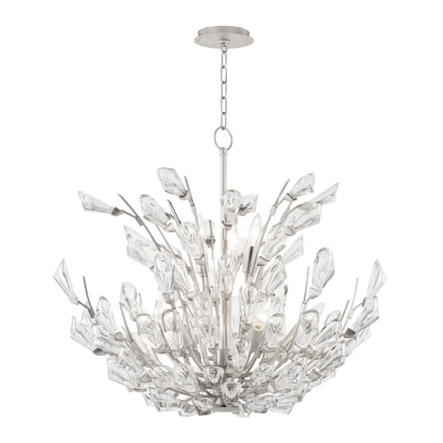 Tulip Nine Light Chandelier in Silver Leaf (70|7228-SL)