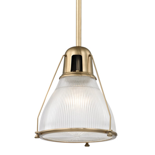 Haverhill One Light Pendant in Aged Brass (70|7311-AGB)