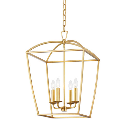 Bryant Four Light Pendant in Gold Leaf (70|8317-GL)