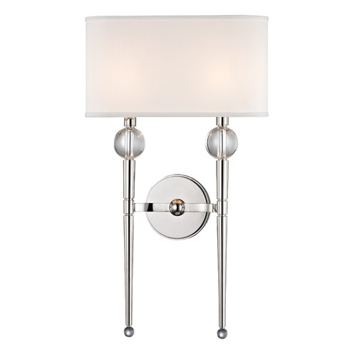 Rockland Two Light Wall Sconce in Polished Nickel (70|8422-PN)