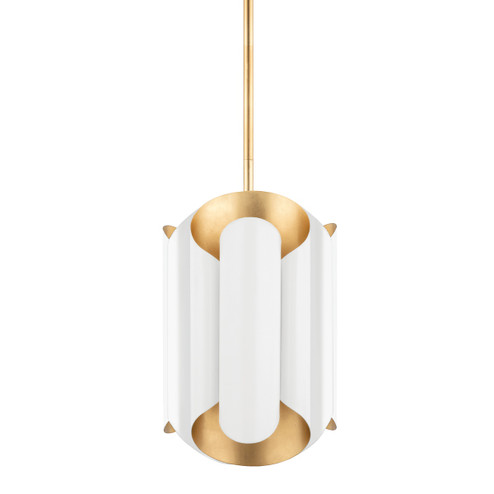 Banks Six Light Pendant in Gold Leaf/White (70|8513-GL/WH) Banks Six Light Pendant in Gold Leaf/White (70|8513-GL/WH)