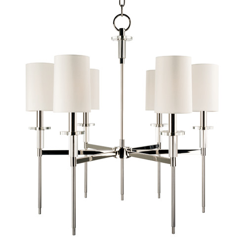 Amherst Six Light Chandelier in Polished Nickel (70|8516-PN)