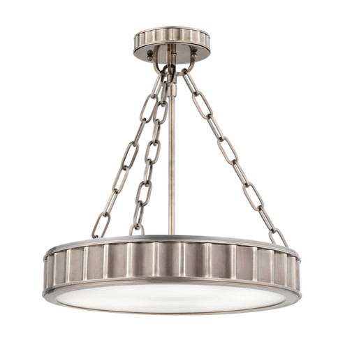 Middlebury Three Light Semi Flush Mount in Historic Nickel (70|901-HN)