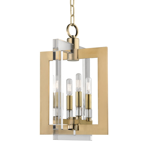 Wellington Four Light Pendant in Aged Brass (70|9312-AGB)