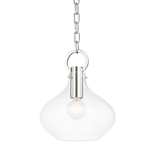 Lina One Light Small Pendant in Polished Nickel (70|BKO252-PN)