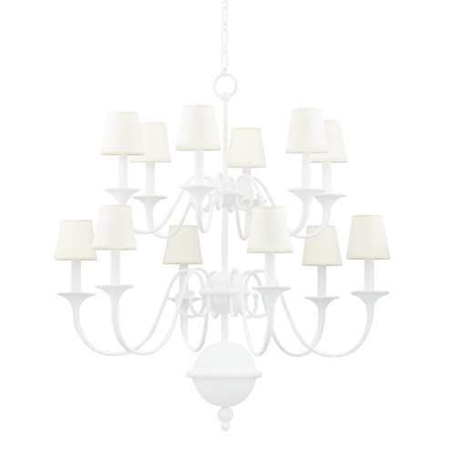 Windsor 12 Light Chandelier in White Plaster (70|MDS433-WP)