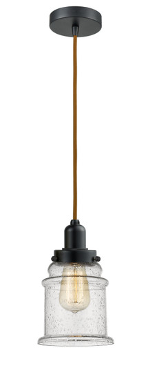 Whitney One Light Mini Pendant in Matte Black (405|100BK-10CR-0H-BK-G184)