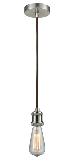 Edison One Light Mini Pendant in Satin Nickel (405|100SN-10BR-1SN)