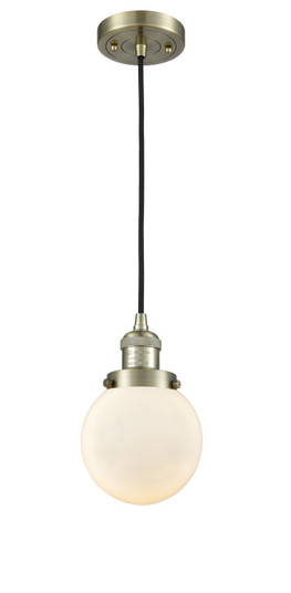 Franklin Restoration LED Mini Pendant in Antique Brass (405|201C-AB-G201-6-LED)