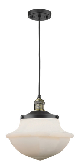 Franklin Restoration One Light Mini Pendant in Black Antique Brass (405|201C-BAB-G541)