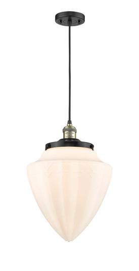 Franklin Restoration One Light Mini Pendant in Black Antique Brass (405|201C-BAB-G661-12)