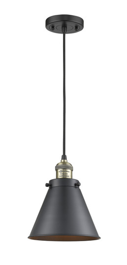 Franklin Restoration One Light Mini Pendant in Black Antique Brass (405|201C-BAB-M13-BK)