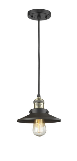 Franklin Restoration One Light Mini Pendant in Black Antique Brass (405|201C-BAB-M6)