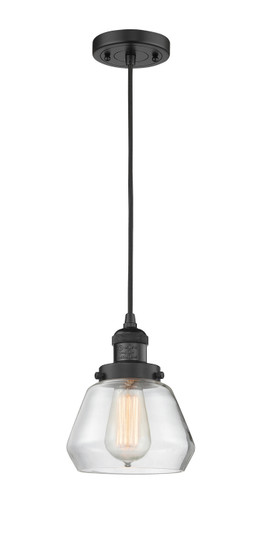 Franklin Restoration One Light Mini Pendant in Matte Black (405|201C-BK-G172)