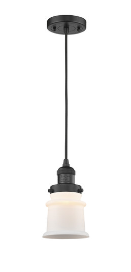 Franklin Restoration One Light Mini Pendant in Matte Black (405|201C-BK-G181S)