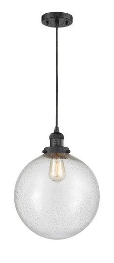 Franklin Restoration LED Mini Pendant in Matte Black (405|201C-BK-G204-12-LED)