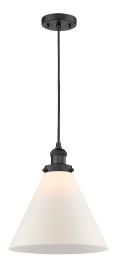 Franklin Restoration LED Mini Pendant in Matte Black (405|201C-BK-G41-L-LED)