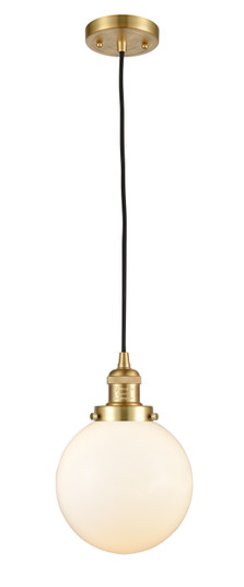 Franklin Restoration One Light Mini Pendant in Satin Gold (405|201C-SG-G201-8)
