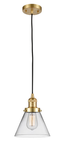 Franklin Restoration One Light Mini Pendant in Satin Gold (405|201C-SG-G42)