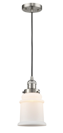 Franklin Restoration One Light Mini Pendant in Brushed Satin Nickel (405|201C-SN-G181)