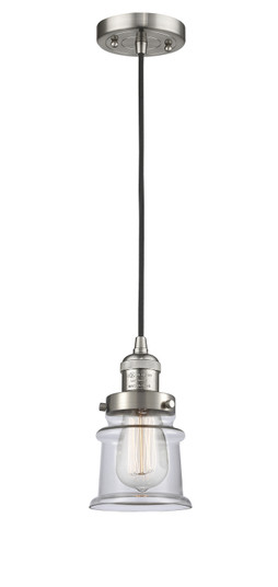 Franklin Restoration One Light Mini Pendant in Brushed Satin Nickel (405|201C-SN-G182S)