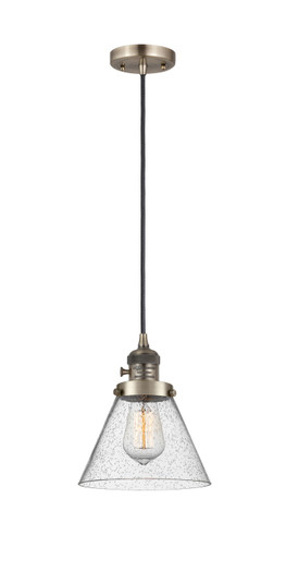 Franklin Restoration One Light Mini Pendant in Antique Brass (405|201CSW-AB-G44)