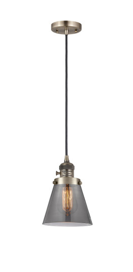 Franklin Restoration One Light Mini Pendant in Antique Brass (405|201CSW-AB-G63)