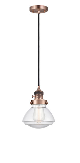 Franklin Restoration LED Mini Pendant in Antique Copper (405|201CSW-AC-G322-LED)