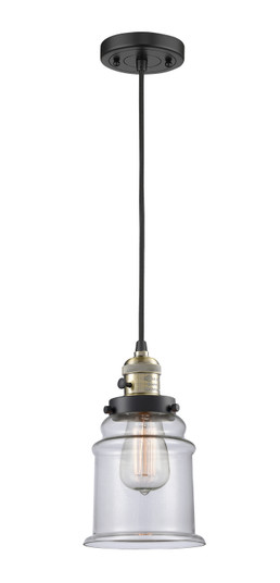 Franklin Restoration One Light Mini Pendant in Black Antique Brass (405|201CSW-BAB-G182)