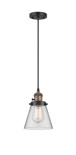 Franklin Restoration One Light Mini Pendant in Black Antique Brass (405|201CSW-BAB-G62)