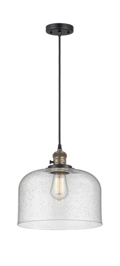 Franklin Restoration LED Mini Pendant in Black Antique Brass (405|201CSW-BAB-G74-L-LED)