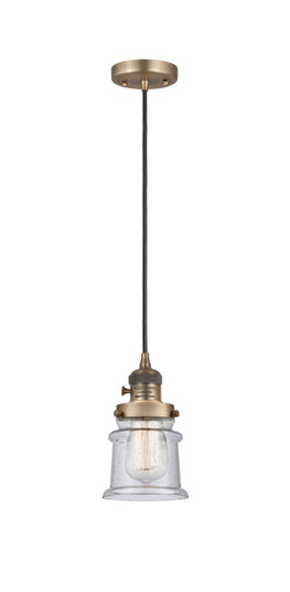 Franklin Restoration One Light Mini Pendant in Brushed Brass (405|201CSW-BB-G184S)