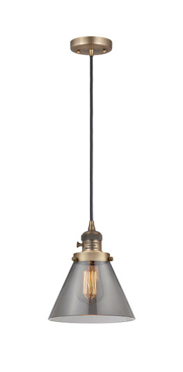 Franklin Restoration One Light Mini Pendant in Brushed Brass (405|201CSW-BB-G43)