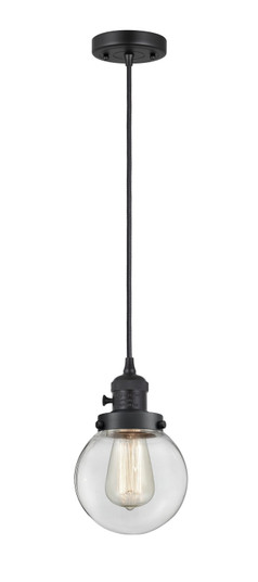 Franklin Restoration LED Mini Pendant in Matte Black (405|201CSW-BK-G202-6-LED)